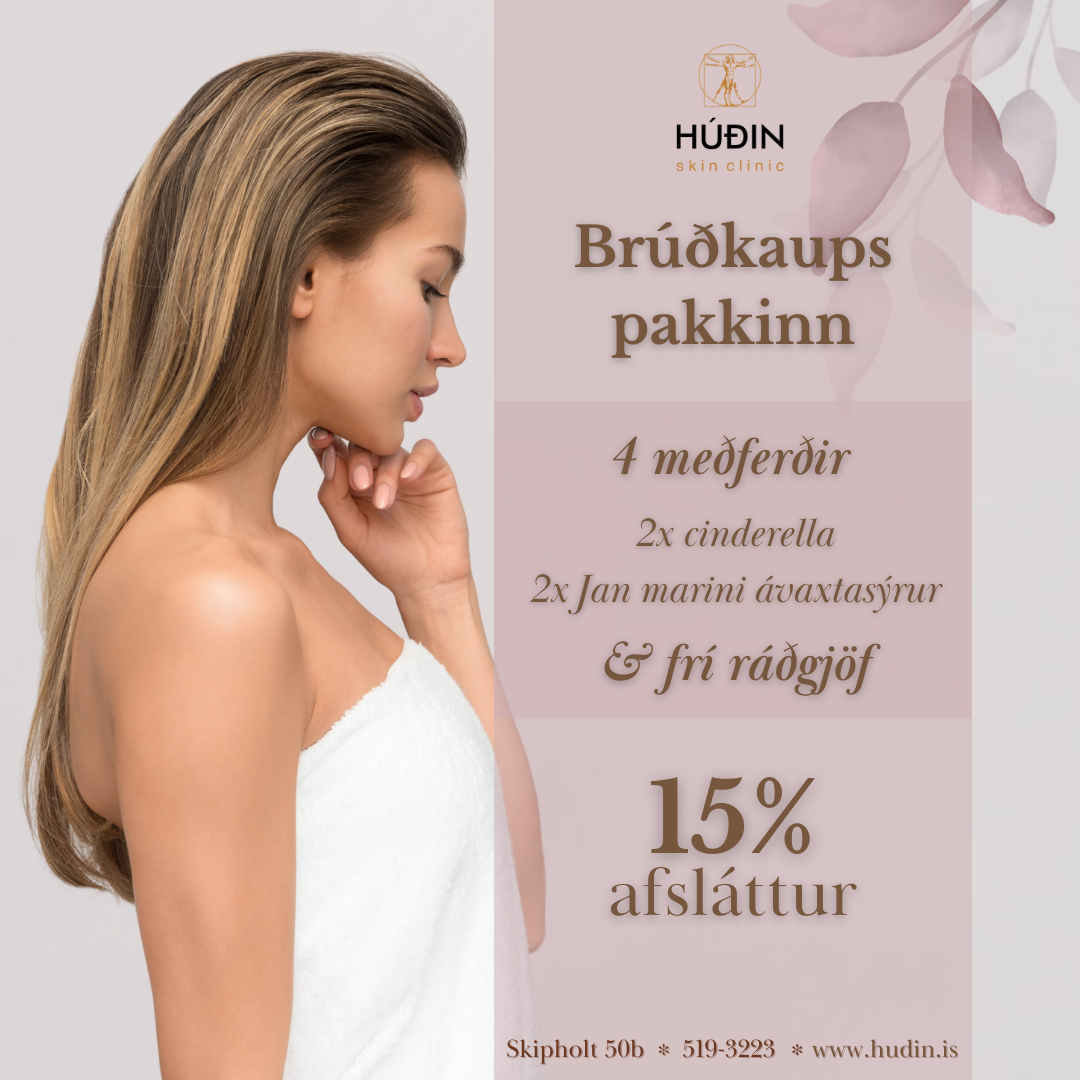 Brúðkaupspakki - Cinderella 2 meðferðir & Jan marini ávaxtasýrur andlit og háls - 15% afsláttur